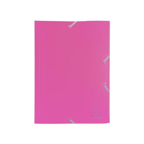 Doska s gumičkou, PP, A4, EXACOMPTA "Opaque", fuxiová