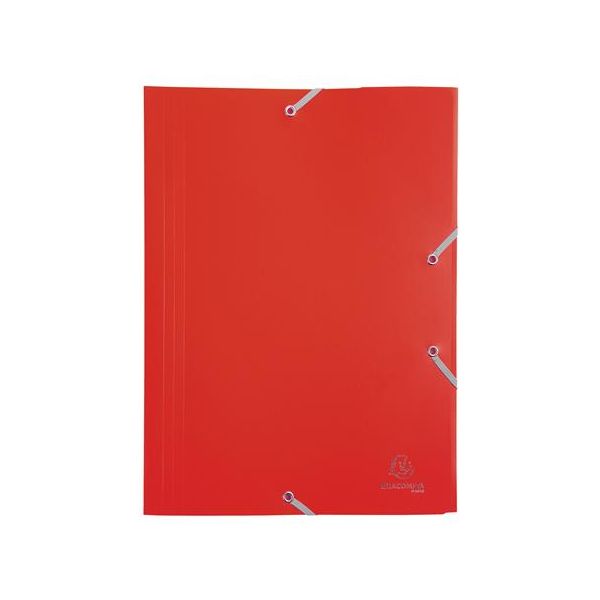 Doska s gumičkou, PP, A4, EXACOMPTA "Opaque", červená