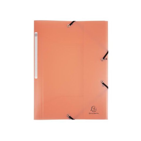 Doska s gumičkou, PP, A4, EXACOMPTA "Chromaline Pastel", koralová