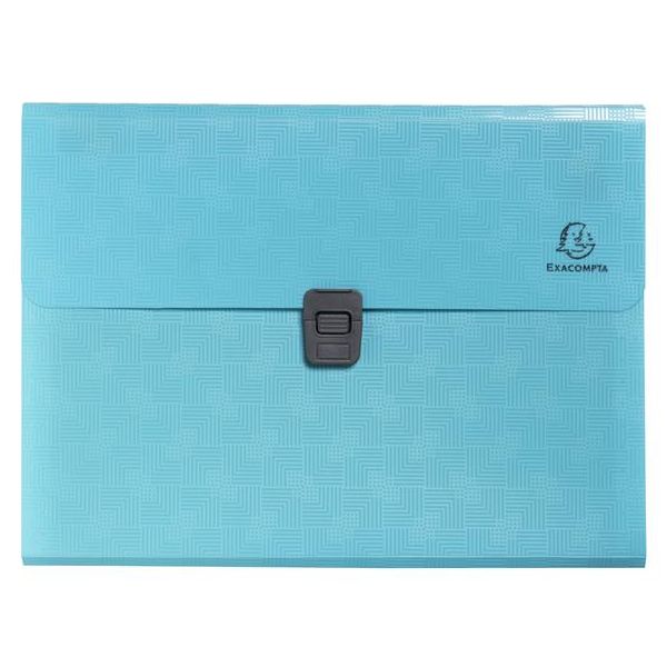 Harmoniková doska, A4, PP, 13 priehradiek, EXACOMPTA "Pop`NCo", cyánovo modrá