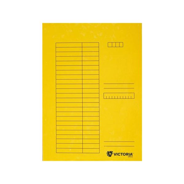 Doska s chlopňami, kartón, A4, VICTORIA OFFICE, žltá