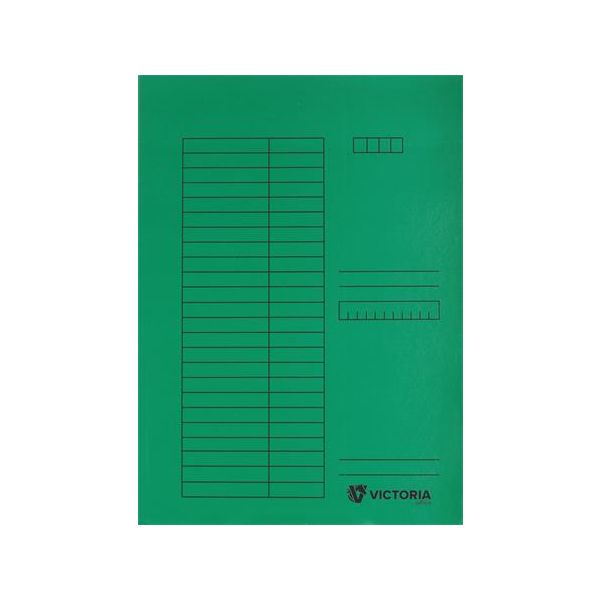 Doska s chlopňami, kartón, A4, VICTORIA OFFICE, zelená