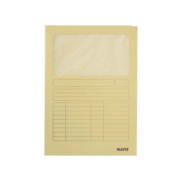 Kartónová doska, s okienkom, A4, LEITZ, žltá