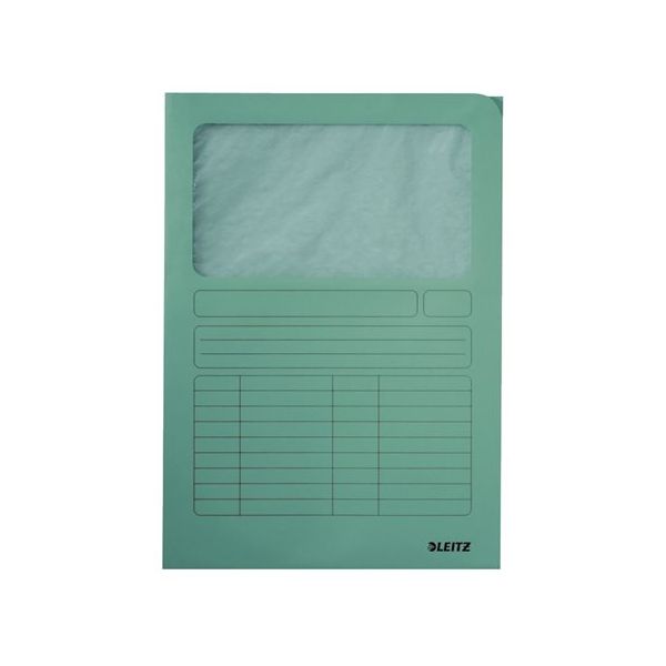 Kartónová doska, s okienkom, A4, LEITZ, svetlozelená