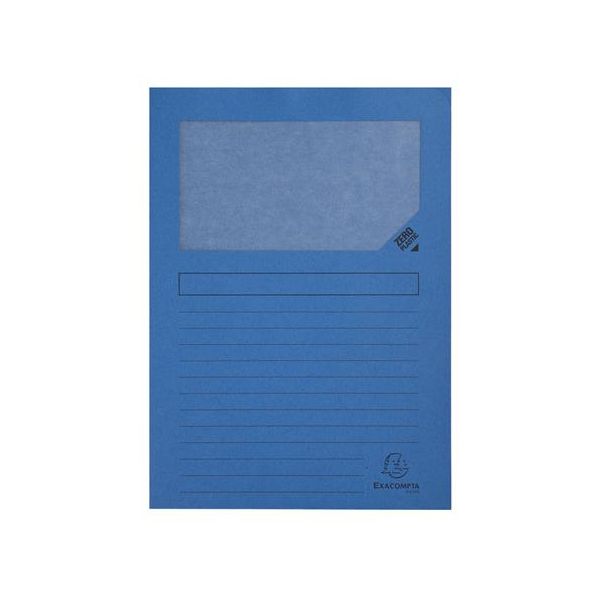 Doska na dokumenty, s okienkom, kartónová, EXACOMPTA "Forever®", lesklá modrá
