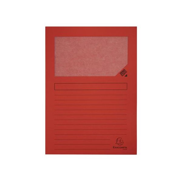 Doska na dokumenty, s okienkom, kartónová, EXACOMPTA "Forever®", červená