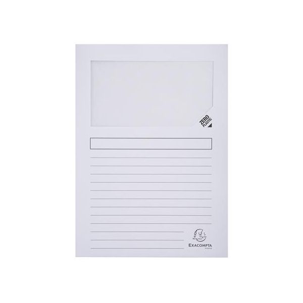 Doska na dokumenty, s okienkom, kartónová, EXACOMPTA "Forever®",biela