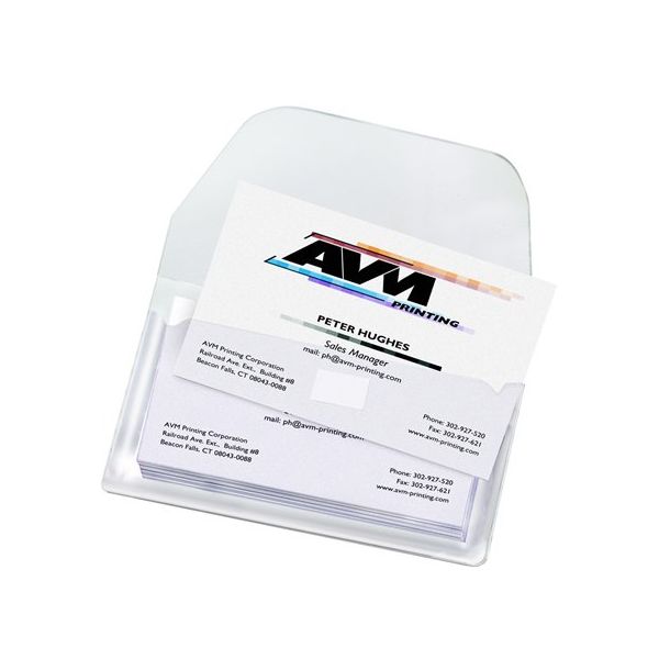 Vrecko na vizitky, s klopom, samolepiace, 60x105 mm, DJOIS