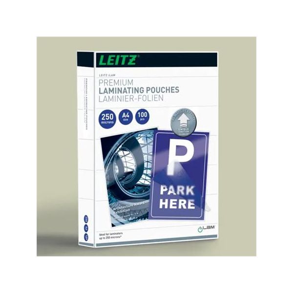 Laminovacia fólia, 250 mikr., A4, lesklá, UDT technológia, LEITZ "iLam"