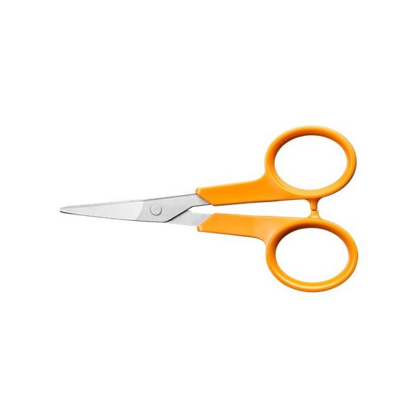 Nožnice na manikúru, 10 cm, ohnuté, FISKARS "Classic", oranžové