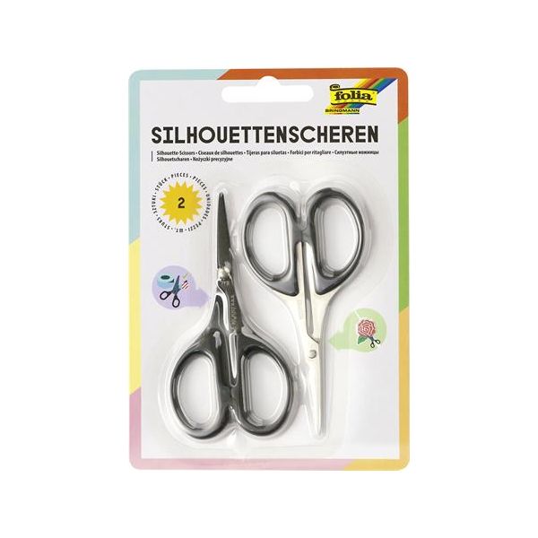Nožnice na siluety, 10,5 cm, FOLIA, 2 ks