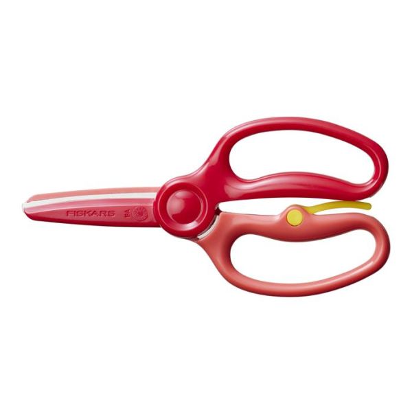 Nožnice, detské, tréningové, FISKARS, červené