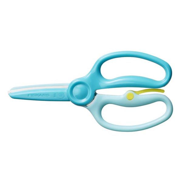 Nožnice, detské, tréningové, FISKARS, tyrkysové