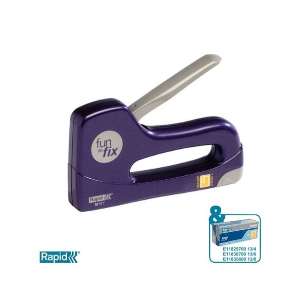 Sponkovacia pištoľ, pre hobby práce, 13/4-8, RAPID "Fun To Fix M10Y", modrá