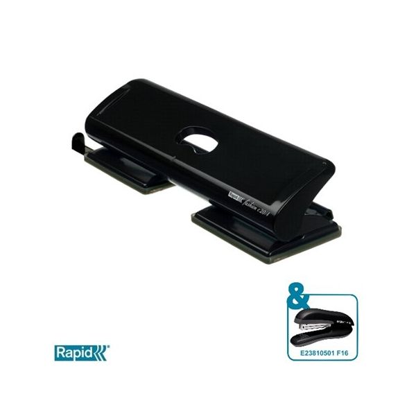 Dierovačka, 20 listov, kovová, RAPID "FC20/4", čierna