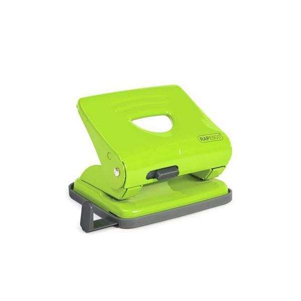 Dierovačka, dvojdierová, 25 listov, kovová, RAPESCO "825", zelená