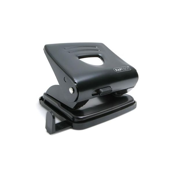 Dierovačka, dvojdierová, 25 listov, kovová, RAPESCO "825", čierna