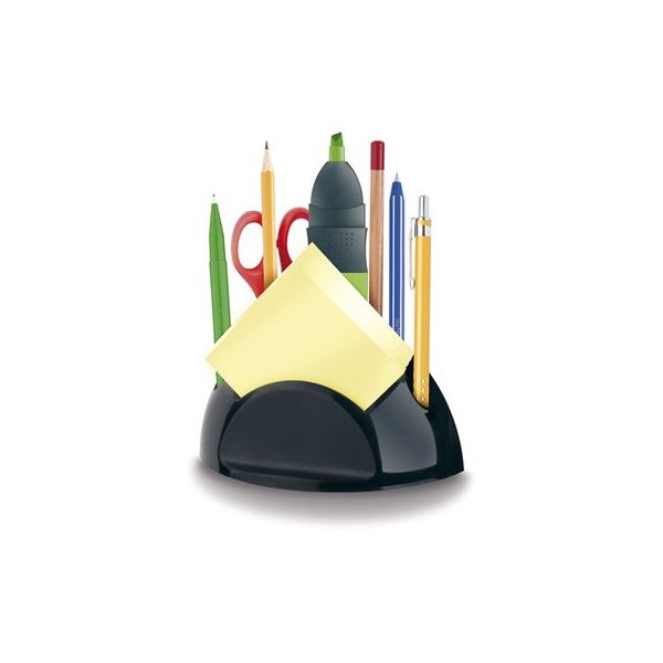 Stojan na písacie potreby a kancelárske bloky, čierny