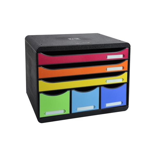 Box na dokumenty, plast, 6 zásuviek, EXACOMPTA "Store-Box Maxi Iderama®"