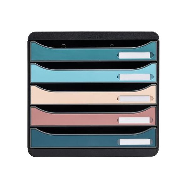 Box na dokumenty, plast, 5 zásuviek, EXACOMPTA "Big-Box Plus Skandi Iderama"