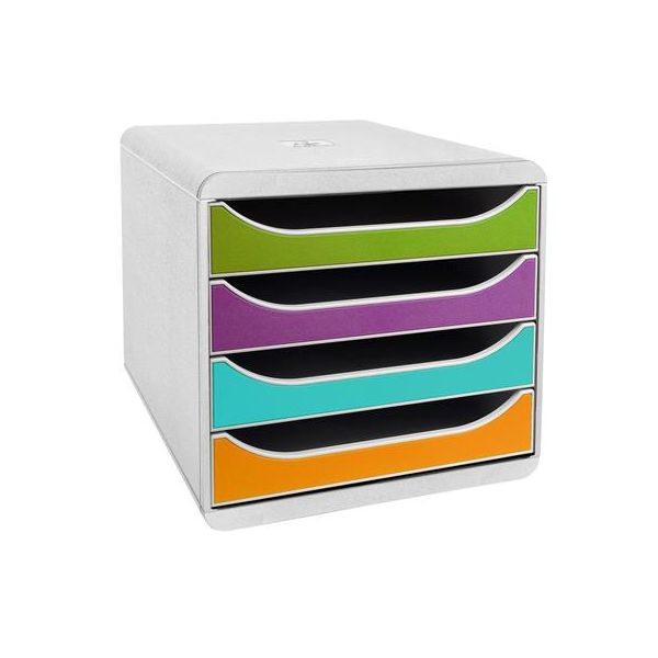 Box na dokumenty, plast, 4 zásuvky, EXACOMPTA "Big-Box Pop`NCo"