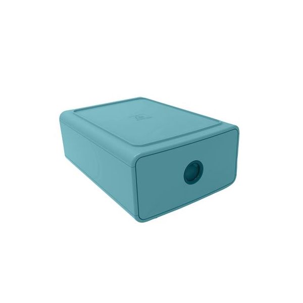 Box na dokumenty, plast, 1 zásuvka, EXACOMPTA "Skandi", modrý