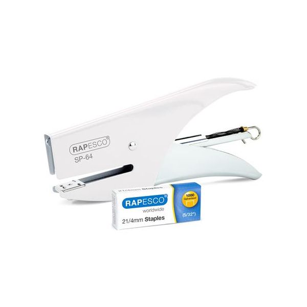 Zošívačka, ručná, 21/4, 12 listov, RAPESCO "SP-64", biela