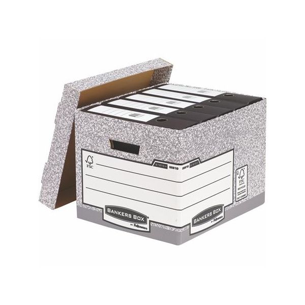 Archívny kontajner, kartónový, štandard, "BANKERS BOX® SYSTEM by FELLOWES®"