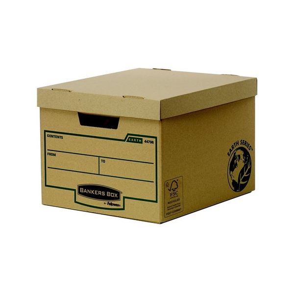 Archívny kontajner, kartónový, štandardný, "BANKERS BOX® EARTH SERIES by FELLOWES®"