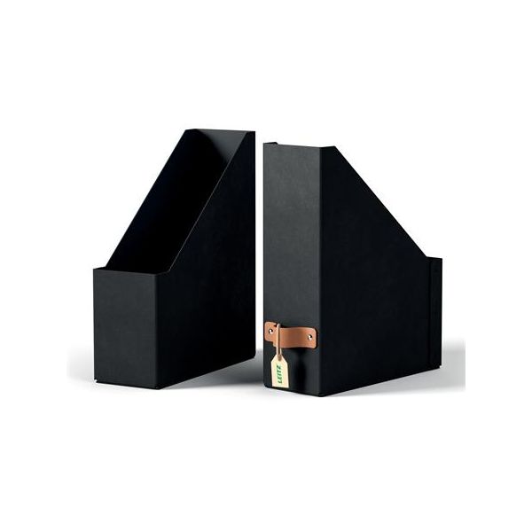 Zakladač, kartónový, 100 mm, LEITZ "Puro", čierny