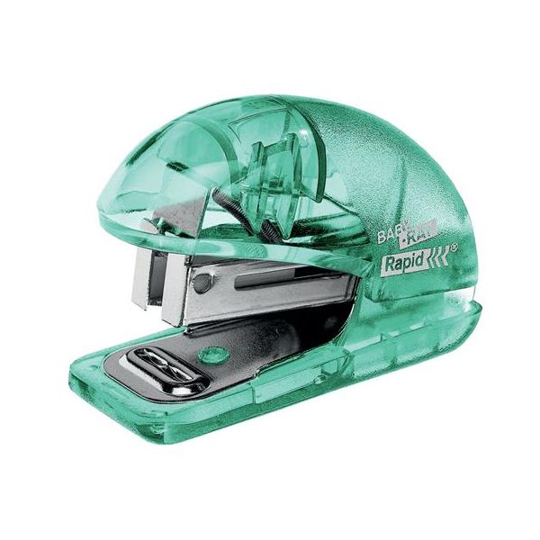 Zošívačka, mini, 24/6, 26/6, 10 listov, RAPID "Colour`Breeze", zelená