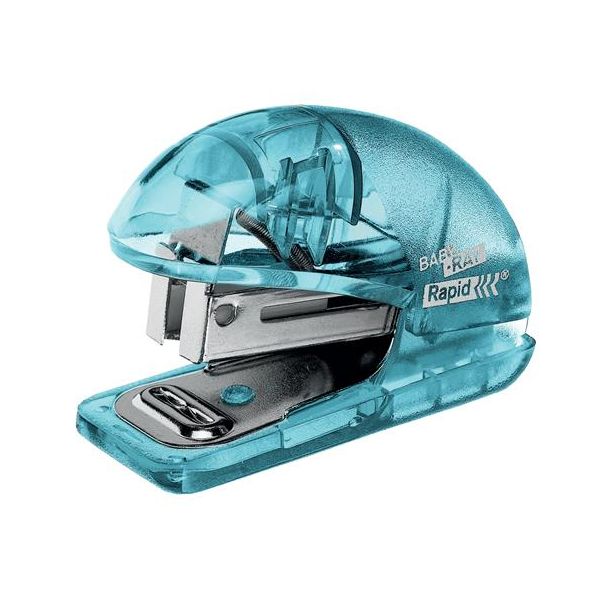 Zošívačka, mini, 24/6, 26/6, 10 listov,  RAPID "Colour`Breeze", modrá