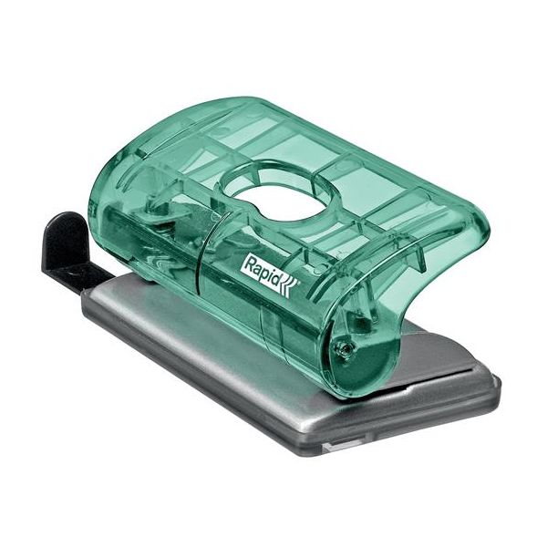 Dierovačka, mini, dvojdierová, 10 listov, RAPID, "Colour`Breeze", zelená