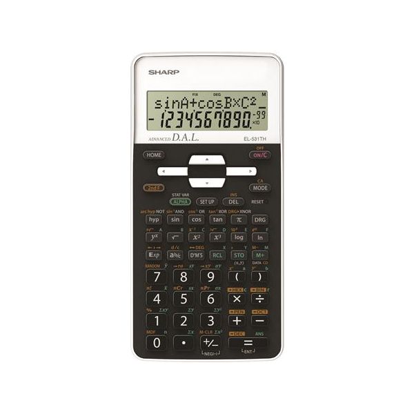 Kalkulačka, vedecká, 273 funkcií, SHARP "EL-531", biela