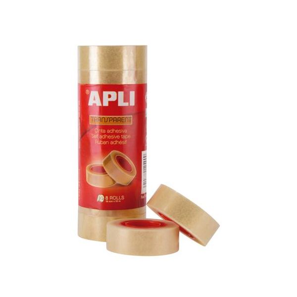 Lepiaca páska, 19 mm 33 m, APLI "Transparent", priehľadná