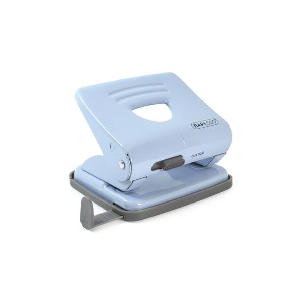 Dierovačka, dvojdierová, 25 listov, kovová, RAPESCO "825", svetlomodrá