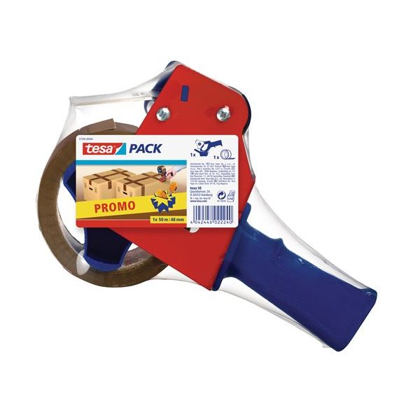 Odvíjač pásky, 48 mm x 50 m, s baliacou páskou "Strong", TESA "57395"