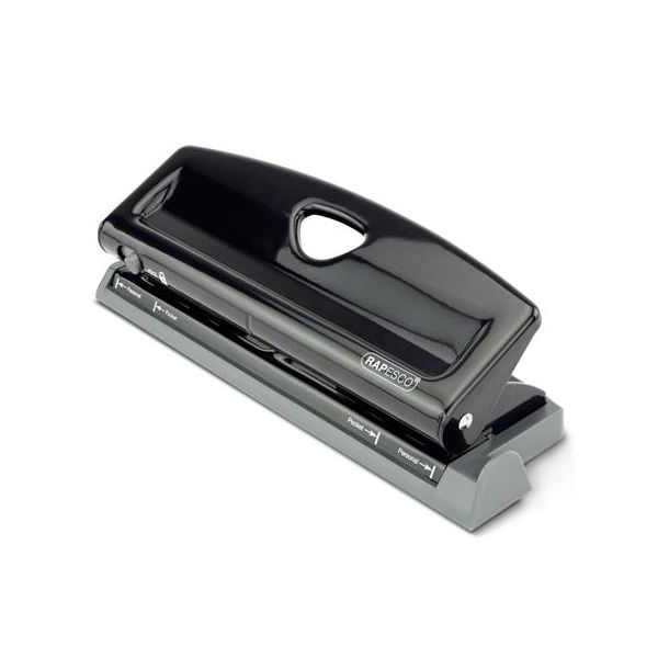 Dierovačka, 6-dierová, 9 listov, kovová, RAPESCO, čierna