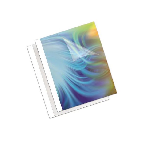 Obal na termoväzbu,1,5 mm, 170 g, 1-10 listov, matný, A4, FELLOWES "Coverlight", biely