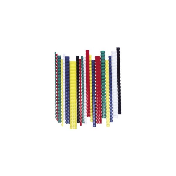 Hrebeň, plastový, 14 mm, 81-100 listov, FELLOWES, 100 ks, čierny