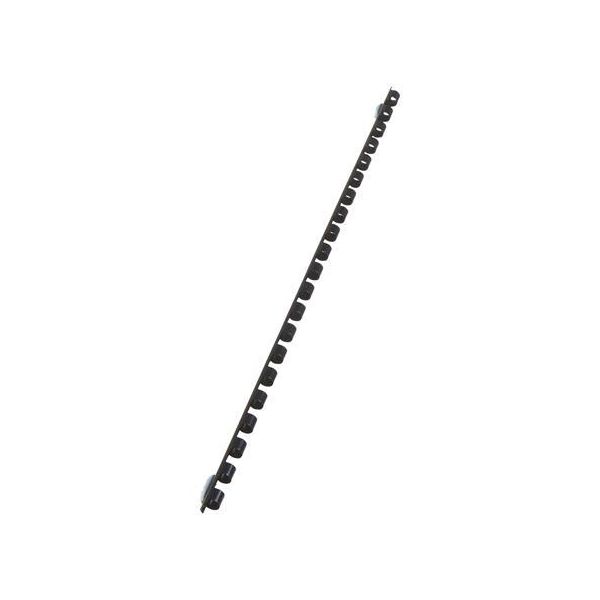 Hrebeň, plastový, 6 mm, 10-20 listov, VICTORIA OFFICE, čierny