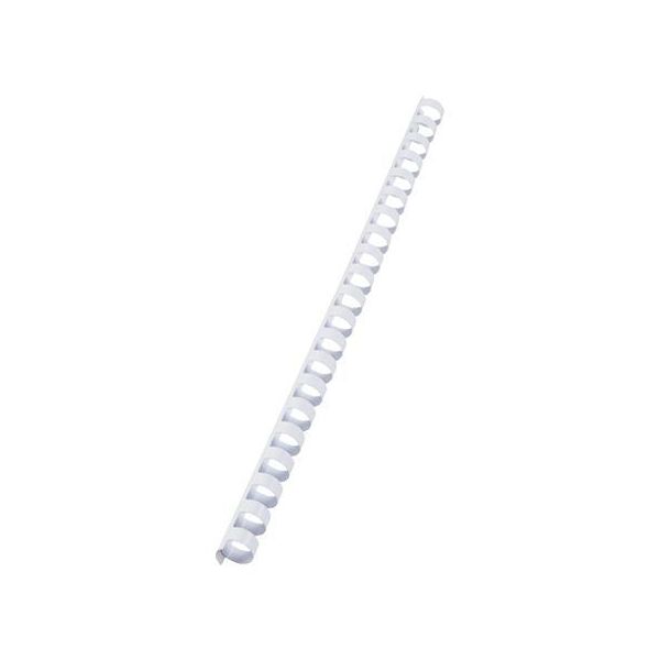 Hrebeň, plastový, 12 mm, 56-80 listov, VICTORIA OFFICE, biely