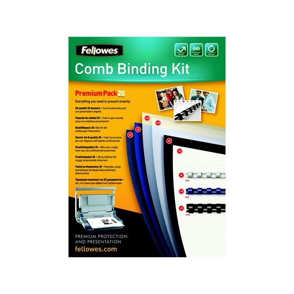 Štartovací balíček pre plastovú väzbu, prémium, na 20 dokumentov, FELLOWES
