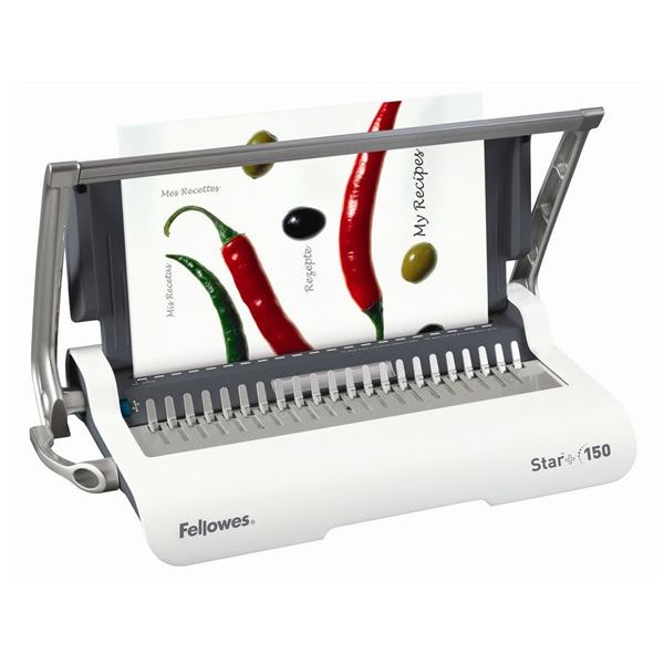 Viazací stroj, pre plastovú väzbu, manuálny, 150 listov, FELLOWES "Star+ 150"