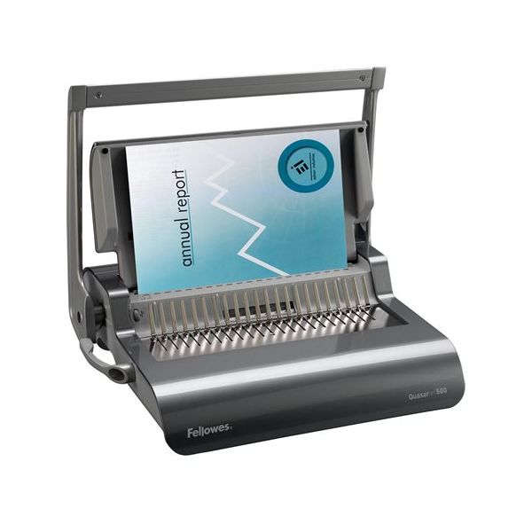 Viazací stroj, pre plastovú väzbu, manuálny, 500 listov, FELLOWES "Quasar+ 500"