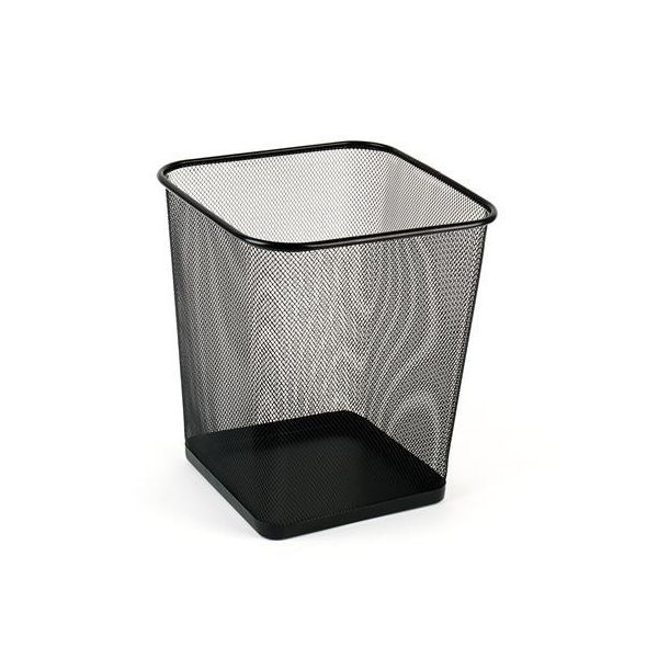 Odpadkový kôš, drôtený, hranatý, VICTORIA OFFICE, čierna