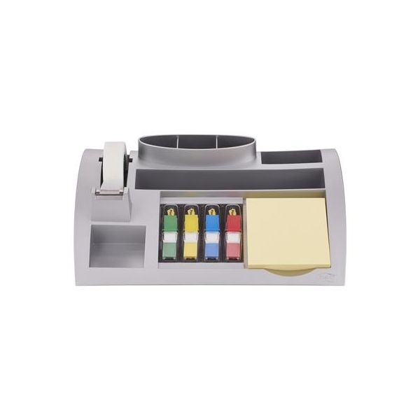 Stolový organizér, s dávkovačom lepiacej pásky, 3M POSTIT "C50"