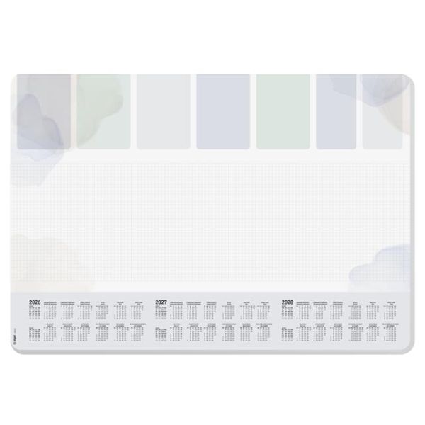 Podložka na stôl, 595x410 mm, s 3-ročným a týždenným plánovačom, SIGEL "Pastel"