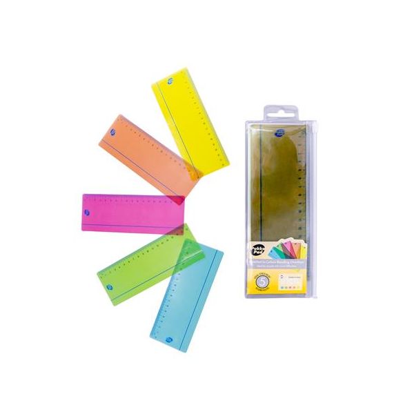 Pravítko, sada, plastové, 18 cm, PUKKA PAD "Irlen", 5 rôznych farieb