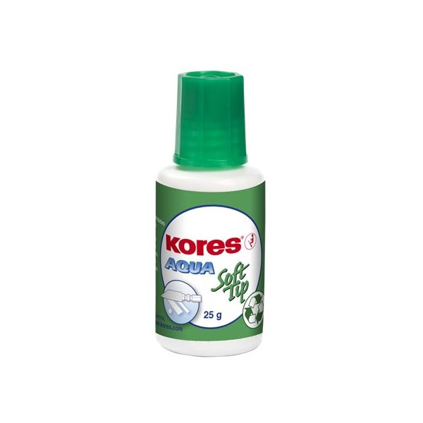 Korekčný lak, na vodnej báze, 20 ml, KORES "Soft Tip"